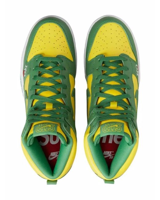 Nike Green X Supreme Sb Dunk High "By Any Means for men