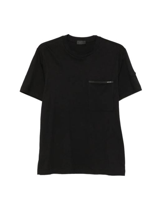 Moncler Black Chest-Pocket T-Shirt for men
