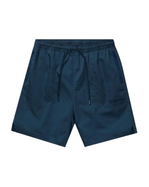 Undefeated Blue Drawstring Pocket Shorts for men