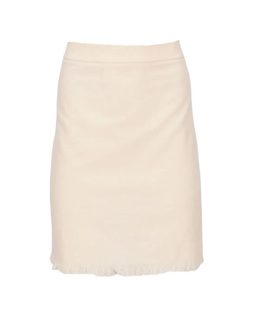 Tom Ford White Minijupe À Ourlet Volanté