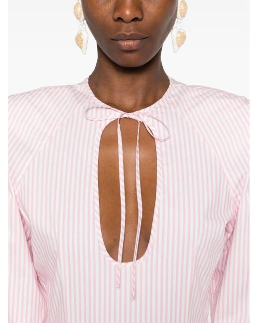 Robe Courte À Rayures ROWEN ROSE en coloris Pink