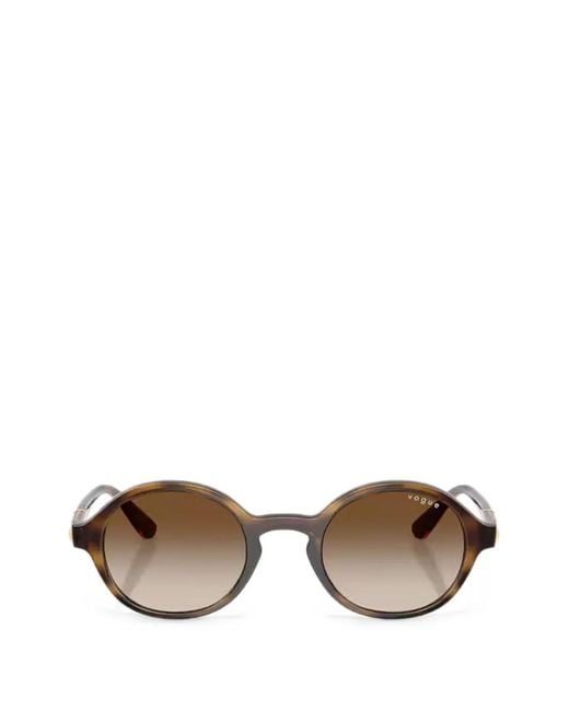 Vogue Eyewear Brown Tortoiseshell-Effect Round-Frame Sunglasses