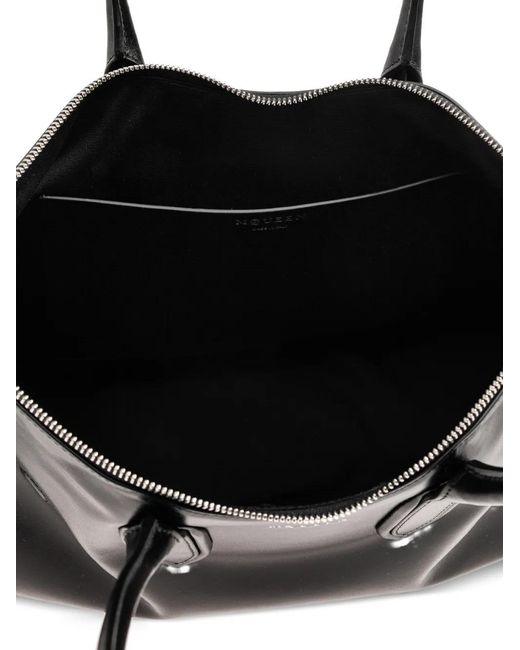 Alexander McQueen Black Manta Tote Bag