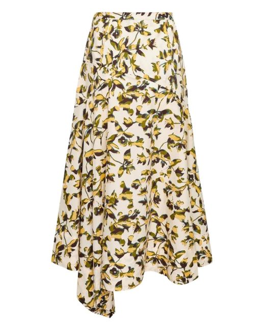 Jupe Asymétrique Annika À Taille Haute Ulla Johnson en coloris White