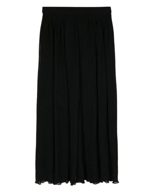 CFCL Black Chiffon Midi Skirt