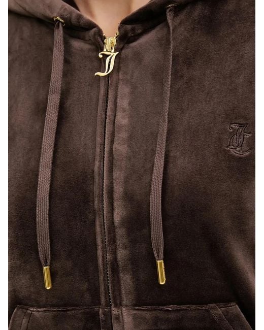 Juicy Couture Black Hooded Zip Top