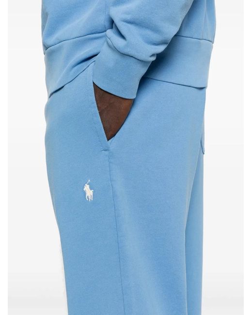 Polo Ralph Lauren Blue Polo Pony-Embroidered Track Pants for men