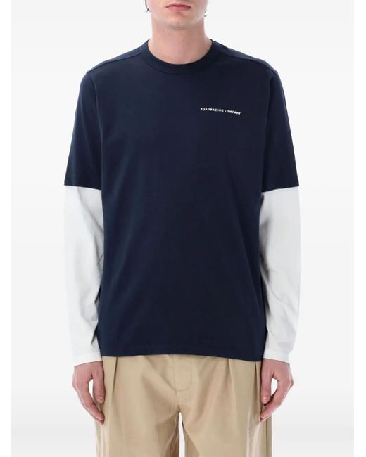 Pop Trading Co. Blue Cotton T-Shirt for men