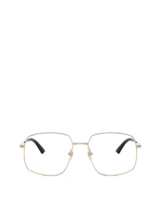 Jimmy Choo White Geometric-Frame Glasses