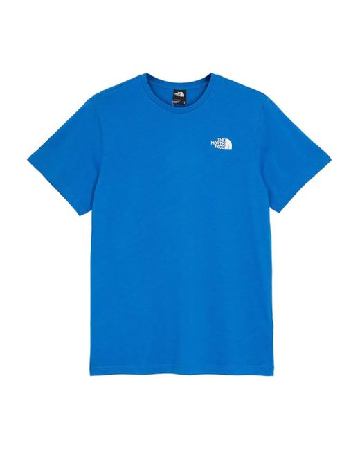 The North Face Blue Evolution Box Nse Logo-Printed Crewneck T-Shirt for men