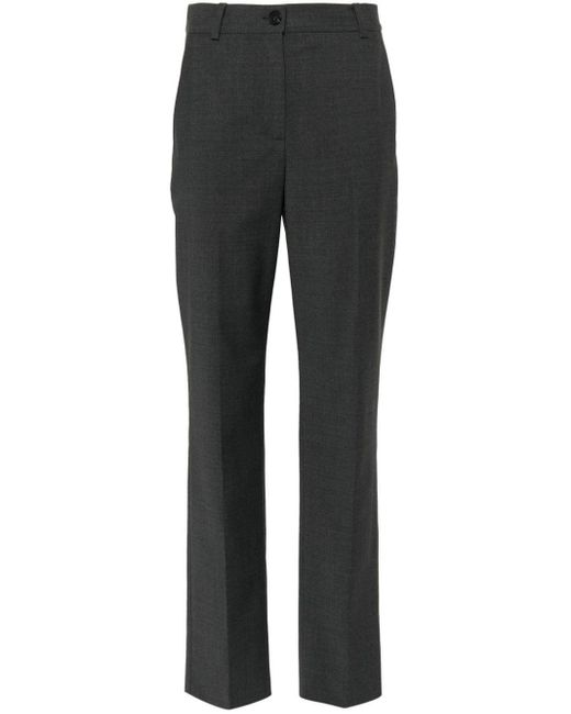 Claudie Pierlot Gray Crease-effect Tailored Trousers