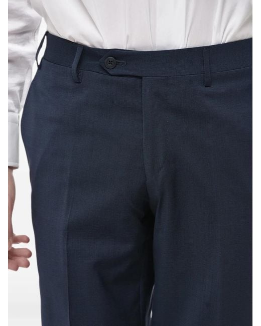 Corneliani Blue Academy Virgin Wool Trousers for men