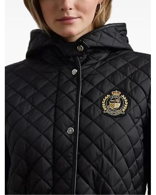 Ralph Lauren キルティング フーデッドジャケット Black