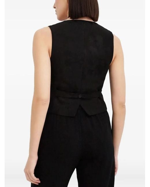 P.A.R.O.S.H. Black Button V-Neck Waistcoat
