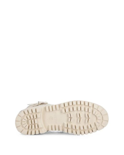 Guess Natural Olanna Logo Combat Boots