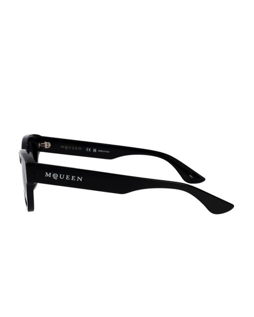 McQueen Black Square-Frame Sunglasses for men