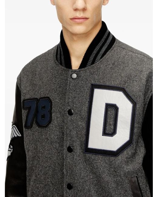 DIESEL Black A-Arry-Cp Patches-Embroideries Jacket for men