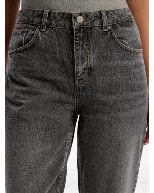 12 STOREEZ Gray Gerade Jeans Mit Patch-Detail