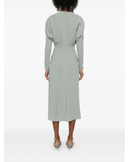 Robe Dolman À Coupe Mi-Longue Victoria Beckham en coloris Gray