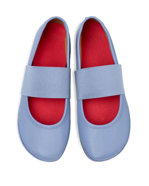 Camper Blue Right Nina Leather Ballet Flats