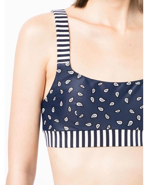 The Upside Blue Nina Paisley-Print Sports Bra