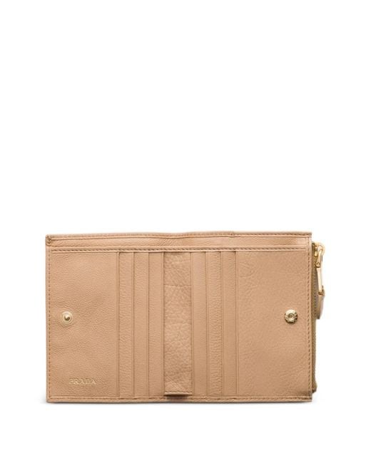 Prada Natural Small Leather Wallet