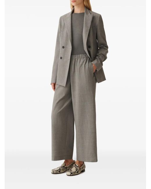 Fabiana Filippi Gray Double-Breasted Blazer