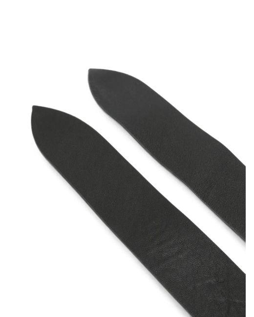 Cortana Black Grained-Texture Belt