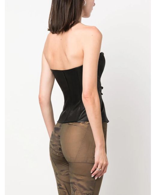 Blumarine Leren Top in het Black