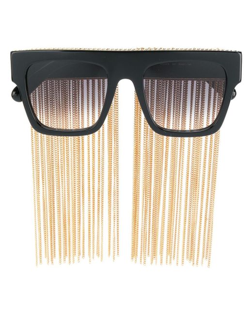 Stella McCartney Black Chain Fringe Sunglasses