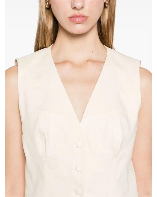 Sandro Natural Dart-Detail Waistcoat