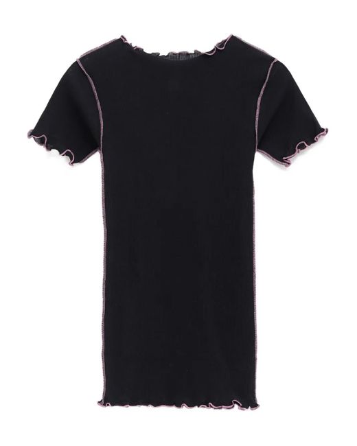 Top Con Bordo A Smerlo di Baserange in Black