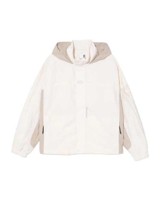 Aape By A Bathing Ape メンズ ホワイト ロゴ ジャケットの通販はau 