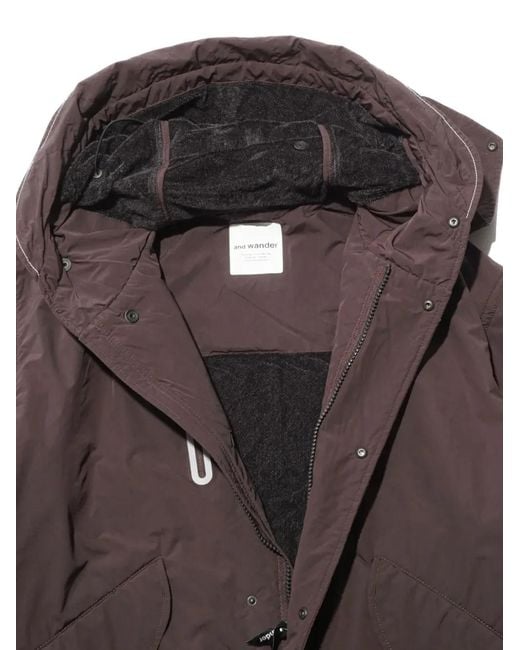And Wander Brown Fish Tail Octa Jacket for men