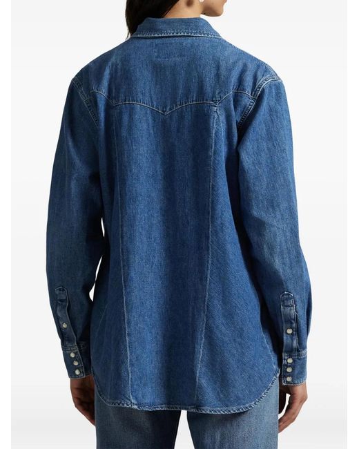 Polo Ralph Lauren Blue Western-Style Denim Shirt