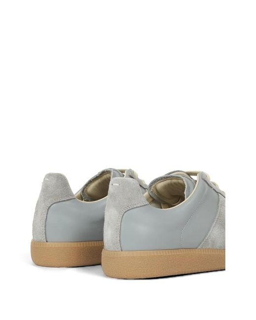 Maison Margiela White Baskets Replica À Empiècements En Cuir