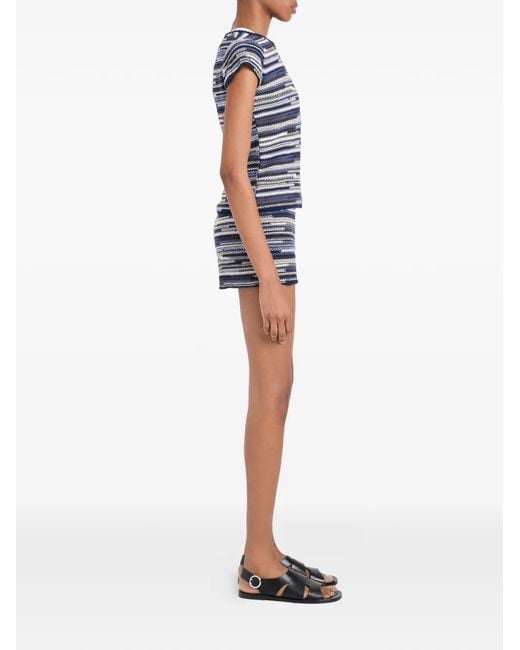 Proenza Schouler Blue Jenna Knit Shorts