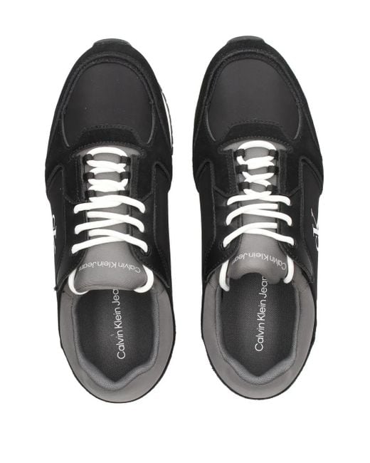 Calvin Klein Black Panelled Sneakers for men