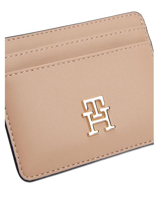 Tommy Hilfiger Natural Logo-Plaque Cardholder