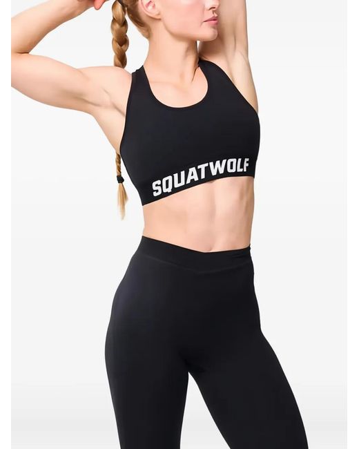 SQUATWOLF Black Racerback Bra Top