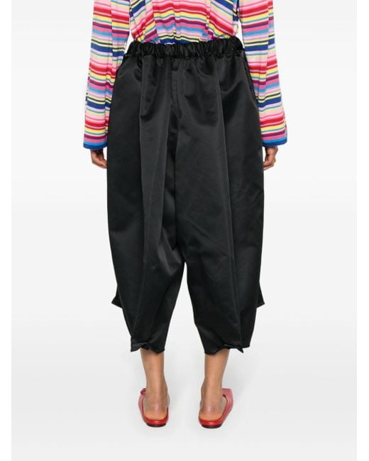 Pantalones anchos estilo capri Comme des Garçons de color Black