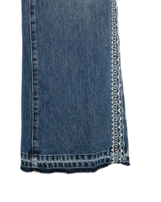 Ba&sh Blue Vivy Embroidered Jeans