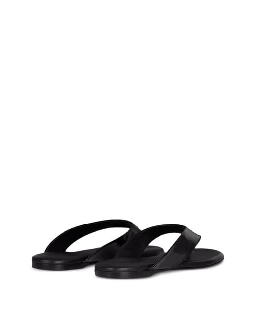 Courreges Black Slide Sandals
