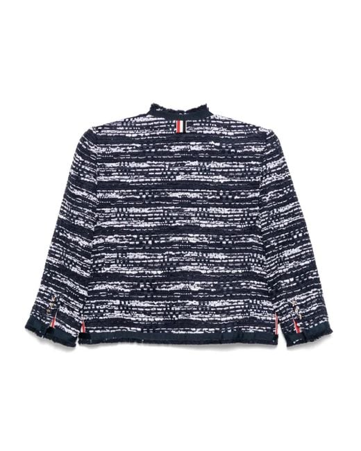 Thom Browne Blue Tweed Jacket
