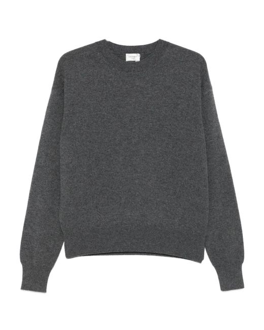 Saint Laurent Women's Gray Round-Neck Sweater