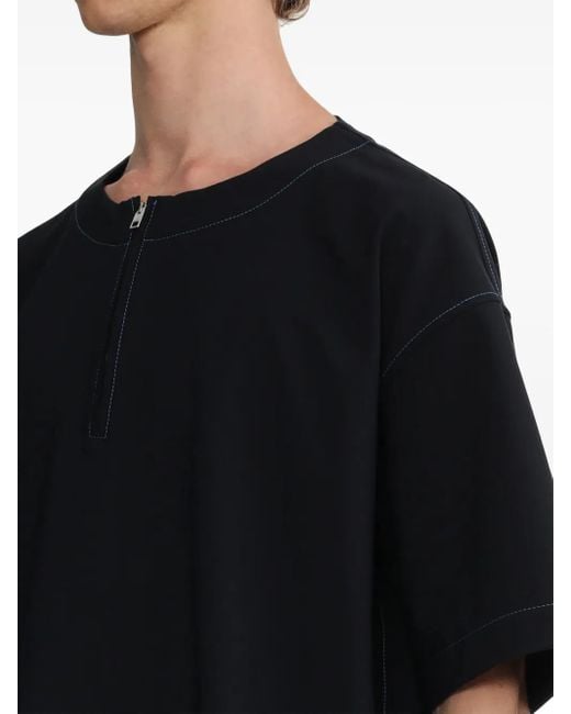 Sunnei Black Logo-Patch T-Shirt