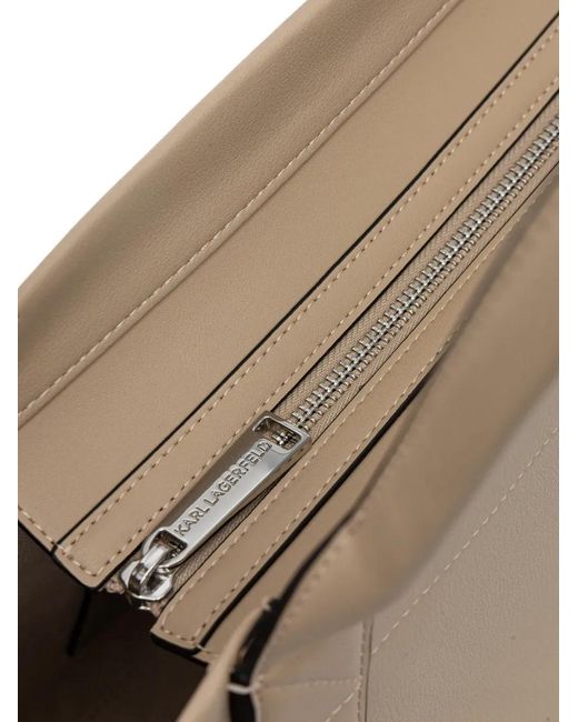 Karl Lagerfeld Natural Signature-Embossed Tote Bag