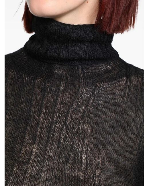 Yehuafan Black Deconstructed Asymmetric Silk Jacket