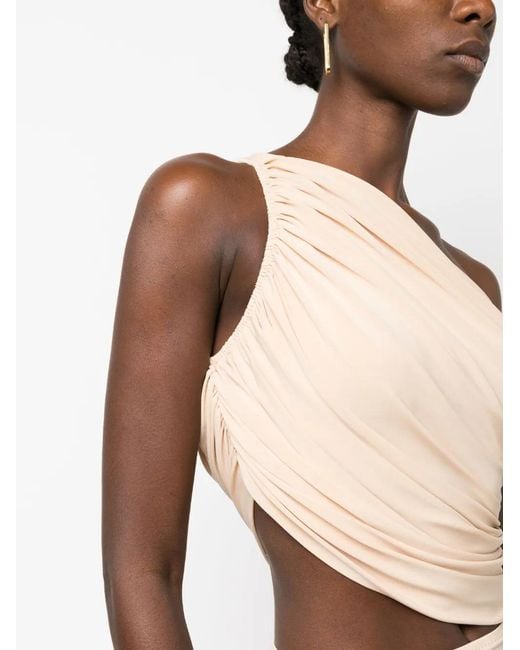 Norma Kamali Natural One-shoulder Top