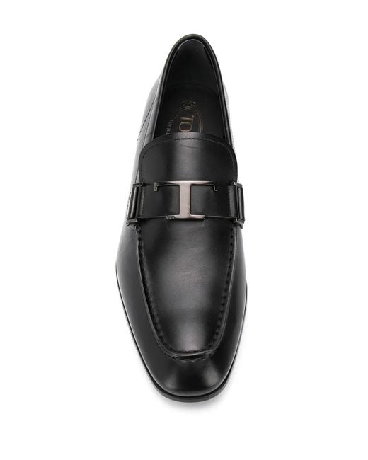 Tod's Black Flat Shoes for men